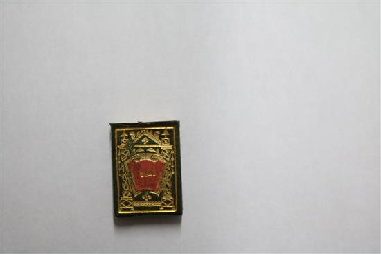 An early Victorian English Bijou miniature book and magnifying glass